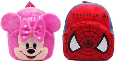 Aveek A_FF SS ALS_AVK-Minnie With SpiderMAn_pkp_119_a Backpack(Red, Pink, 13 L)