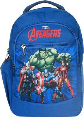 DISNEY Marvel-Avengers School Bag|Student Bookbag|4 Compartments School Bag|Blue Backpack(Blue, 16 L)