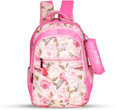 Tinytot SB117_12 School Backpack College Bag Travel Bag with Pencil Pouch 3rd Standard onward Waterproof Backpack(Pink, 30 L)