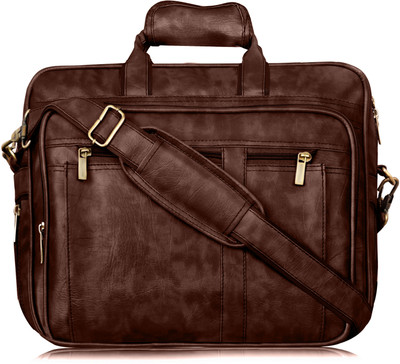 ANANT CREATION Brown Color Faux Leather 28L Big Size Office Laptop Bag For Men AC-BG63 Waterproof Messenger Bag(Brown, 28 L)