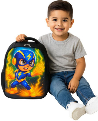 MOSU Thunder Electric Hero School Bag Waterproof School Bag(Black, 26 L)