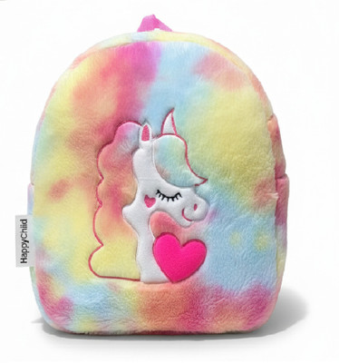 HappyChild Toddler Bag Plush Animal Cartoon Mini Bag for Baby Girl Boy 2-6 Years School Bag(Light Blue, 10 L)