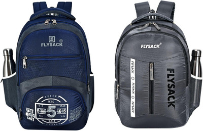 FLYSACK NS-FS008_Navy Blue & FS011_GREY Laptop Bag(Blue, Grey)