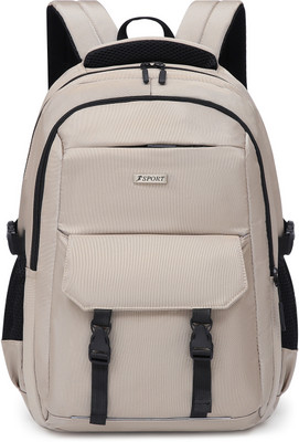 Tinytot SB193_02 School Collage Travel Casual Formal Laptop Backpack Waterproof School Bag(Beige, 34 L)