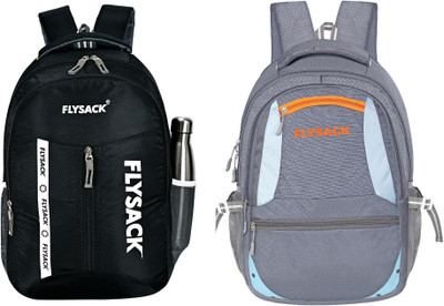 FLYSACK NS-FS011_BLACK & FS030_GREY Laptop Bag(Black, Grey)