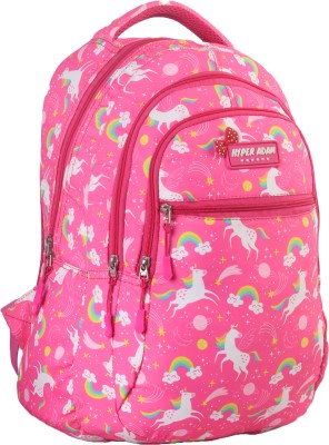 Hyper Adam School Bags for Girls College Backpack Coaching Bag School Backpack Tuition Bag Waterproof School Bag(Pink, 35 L)