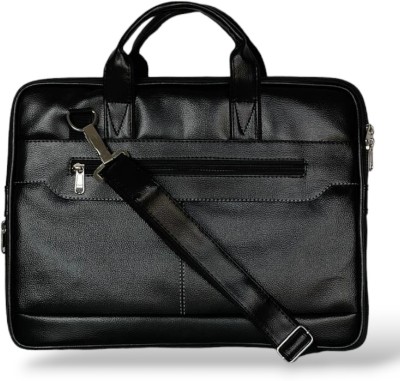 HUEVESS Classic Black Office Bag For Men Messenger Bag(Black, 15 inch)