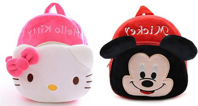 Aveek A_SS ALS_AVK-Mickey With Hello kitty_pk_13_a Backpack(Pink, Red, 13 L)