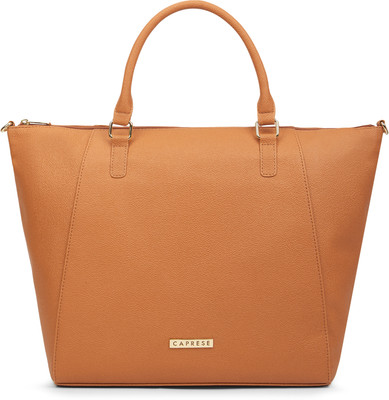 Caprese Foxtail Satchel Large Tan Bag for Women Shoulder Bag(Tan, 1 L)