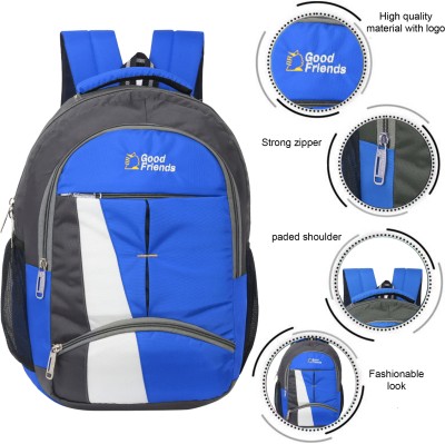 Good Friend Laptop Backpack / Office Backpack / School Bag / College Bag / Casual Backpack Waterproof Backpack(Blue, 35 L)