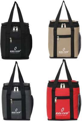 HALINO COMBO PACK OF 4 LUNCH BAG TIFFIN BAG GOOD QUALITY FOOD CARRY BAG Waterproof Lunch Bag(Multicolor, 2 L)