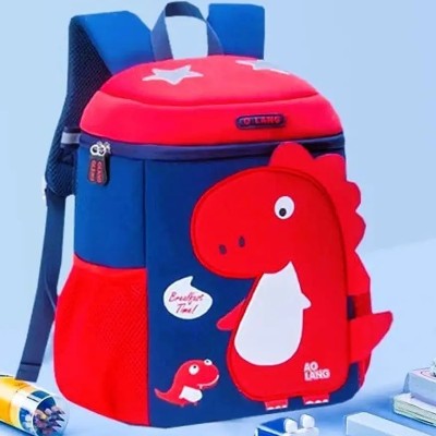 Tarakid 3D Dino Backpack For Kindergarten Kids | Attractive Kids Back Pack,school bag Waterproof School Bag(Red, 10 L)