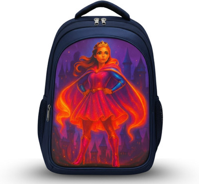 MOSU Princess Royal Star Navy Bag Waterproof School Bag(Blue, 26 L)