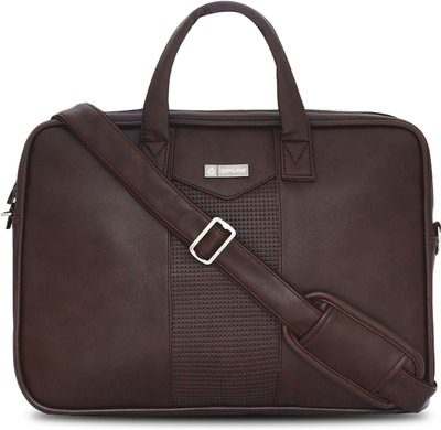 ZIPLINE 15.6 inch Laptop Office Bag Waterproof Messenger Bag(Brown, 8 L)