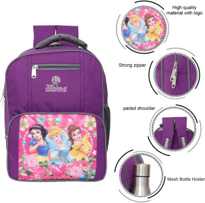 Albino Combo school bag and tiffin bag for boys and girls 15+6L PINK Waterproof Backpack(Pink, 15 L)