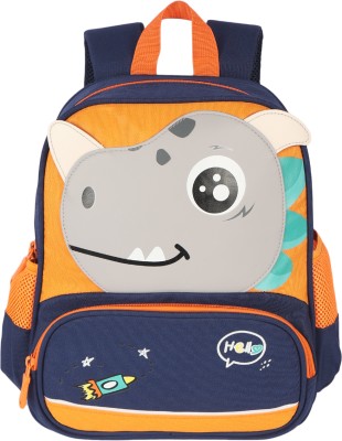 PASSION PETALS Unisex Rhino School Backpack For Kids For Age 2-6 Years - Blue Waterproof School Bag(Blue, 12.5 inch)