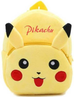 Great More Pikachu cartoon School Plush backpack Kids Bag for 2-6 year Child School,Tuiton 10 L Backpack(Yellow)