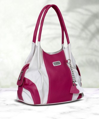 RIGHT CHOICE (400) pink white super stylish tuff quality handbags Shoulder Bag(White, Pink, 5 L)