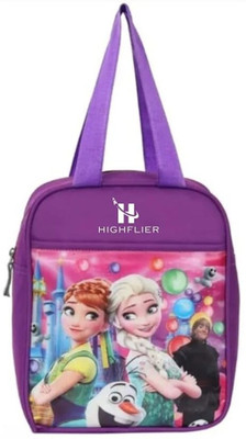 Highflier Trendy Frozen Princess Lunch/Storage/Tiffin Bag for Kids for School & Picnic Waterproof Lunch Bag(Purple, 8 L)