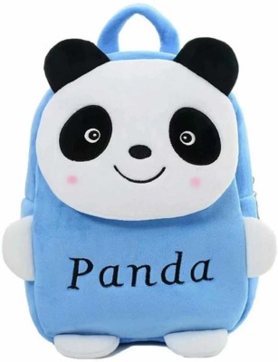 kidschoice Kids School Bag Panda Velvet Backpack Bags for School/Nursery/Picnic/Carry School Bag(Light Blue, 13 L)