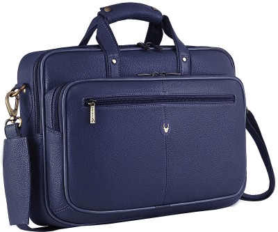 WILDHORN Leather Laptop Messenger Bag for Men Messenger Bag(Blue, 12 L)