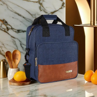 LOREM Stylish Blue Office/School Waterproof Tiffin/Lunch Bag For Men, Women-CM-TB13 Waterproof Lunch Bag(Blue, 13 L)