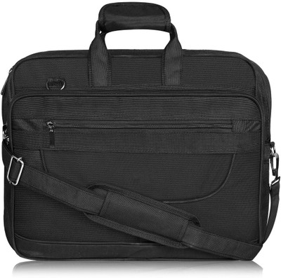 KAVRIXA Black Color Linen fabric 28L Big Size Office Laptop Bag For Men KX-BG80 Waterproof Messenger Bag(Multicolor, 28 L)