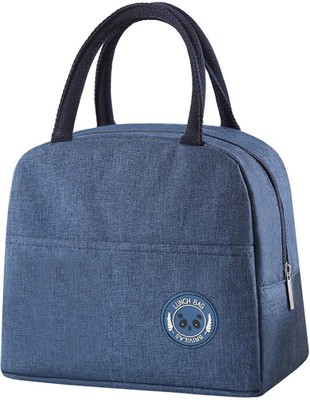 YELONA New Portable & Reusable Lunch Tote for Student,Office,Picnic - Thermal/Insulated Waterproof Lunch Bag(Dark Blue, 0.35 L)