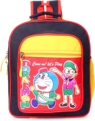 Le Corpus Cute Cartoon Printed Kids Backpack with 1 Bottle Holder, Lightweight Waterproof School Bag(Red, Blue, 25 L)