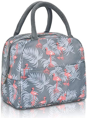 SAFESEED Lunch Tiffin Bag Box Insulated Thermal for School College Office LB148-Bird Waterproof Lunch Bag(Grey, 5 L)