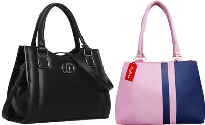 Reprox Women Black, Pink Shoulder Bag(Pack of: 2)