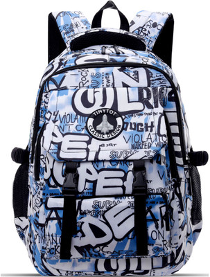 Tinytot SB231_05 Large, 20 Inches, School Collage Backpack for Boys Girls Men & Women Waterproof School Bag(Blue, Black, 30 L)