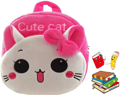 Aveek A_FF 7EE_BM_SNG-AVK_New pink cute cat 0.4_a Backpack(Pink, 13 L)