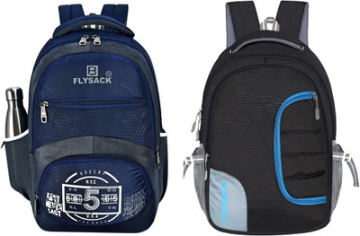 FLYSACK NS-FS008_Navy Blue & FS032_BLACK Laptop Bag(Blue, Black)
