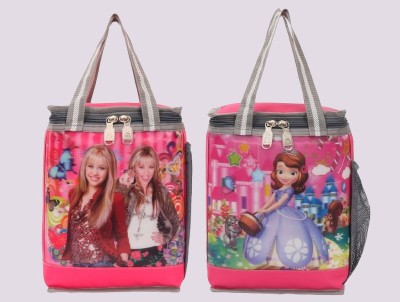 Hench Girls Character Sofia & Barbie Lunch Bag For Kids_HN55 Waterproof Lunch Bag(Pink, 5 L)