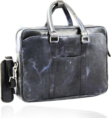 TENLEATHER Genuine Laptop Bag For Men,s Office & Business Messenger Bag(Blue, 15 inch)