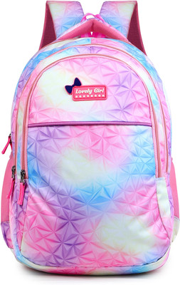 Dejan School Bag for Boys, Girls, Kids, Unisex Bag Waterproof School Bag(Pink, Blue, 34 L)
