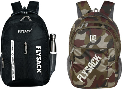 FLYSACK NS-FS011_BLACK & FS027_militry Laptop Bag(Black, Multicolor)