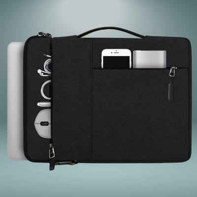 Adveriq Executive Series Laptop Sleeve with Soft Inner Lining – Sleek, Modern Design Waterproof Laptop Sleeve/Cover(Black, 15.6 inch)
