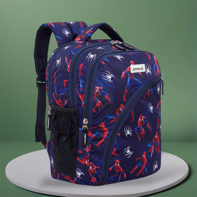 ZERUS Trendy Print Backpack for Boys Girls Perfect for Kids Everyday Needs Waterproof School Bag(Dark Blue, 22 L)