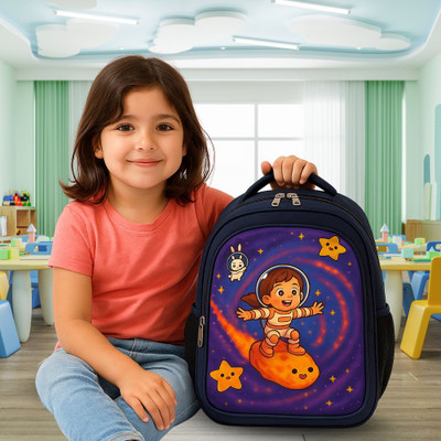 MOSU Space Girl Galaxy Turbo Adventure Bag Waterproof School Bag(Blue, 26 L)