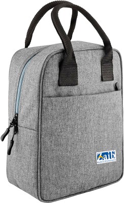 Zaib Portable Insulated Lunch /DINNER Bag Travel Tiffin Thermal BAG; HAND BAG POUCH Waterproof Lunch Bag(Grey, 4 L)