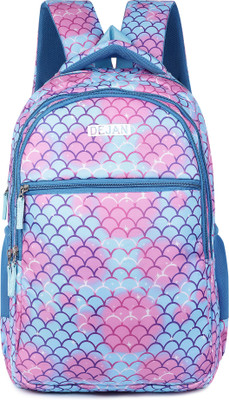 Dejan for Boys Girls Kids, Unisex Backback, Laptop Bag, Daypack Waterproof School Bag, Waterproof School Bag(Light Blue, Pink, 34 L)