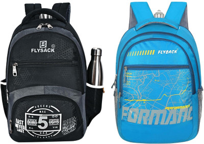 FLYSACK NS-FS008_Black & FS037_BLUE Laptop Bag(Black, Blue)