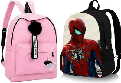 Shishtha B_PNK-FAISHION-BAGS-_-01 & SPIDER-04_@@_1PC_xy Laptop Bag(Pink, Black)