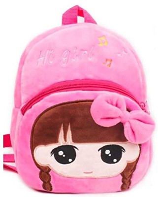 DEEP DAZZLING HI GIRL Soft Plush Kids School Bag Backpacks for Baby Girls(2-5 Years)(Pink) Plush Bag(Gold, Pink, 10 L)