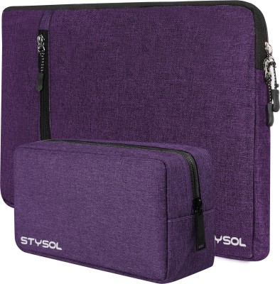 Stysol 16 Inch Multi Pocket Designed Laptop Bag For Boys & Girls Waterproof Laptop Sleeve/Cover(Purple, 16 inch)