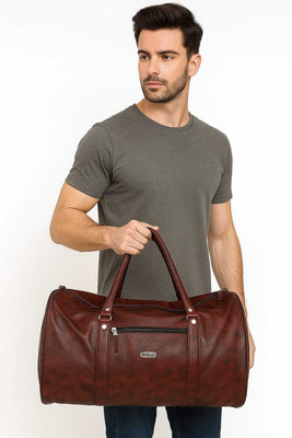 Mophonics Waterproof Faux Leather Duffel Bag | Stylish Gym | Travel & Office Shoulder Bag Waterproof Shoulder Bag(Brown, 35 L)