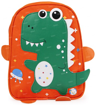 FIDDLERZ School Bag For Kids Waterproof Lightweight & Breathable Multi-Purpose Preschool School Bag(Orange, 8.66 inch)