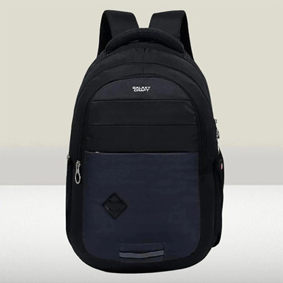 Galaxy Craft School Bags for Boys and Girls/Coaching Bag/Tuition Bag (Secondary 6th Std Plus) Waterproof Backpack(Black, 35 L)